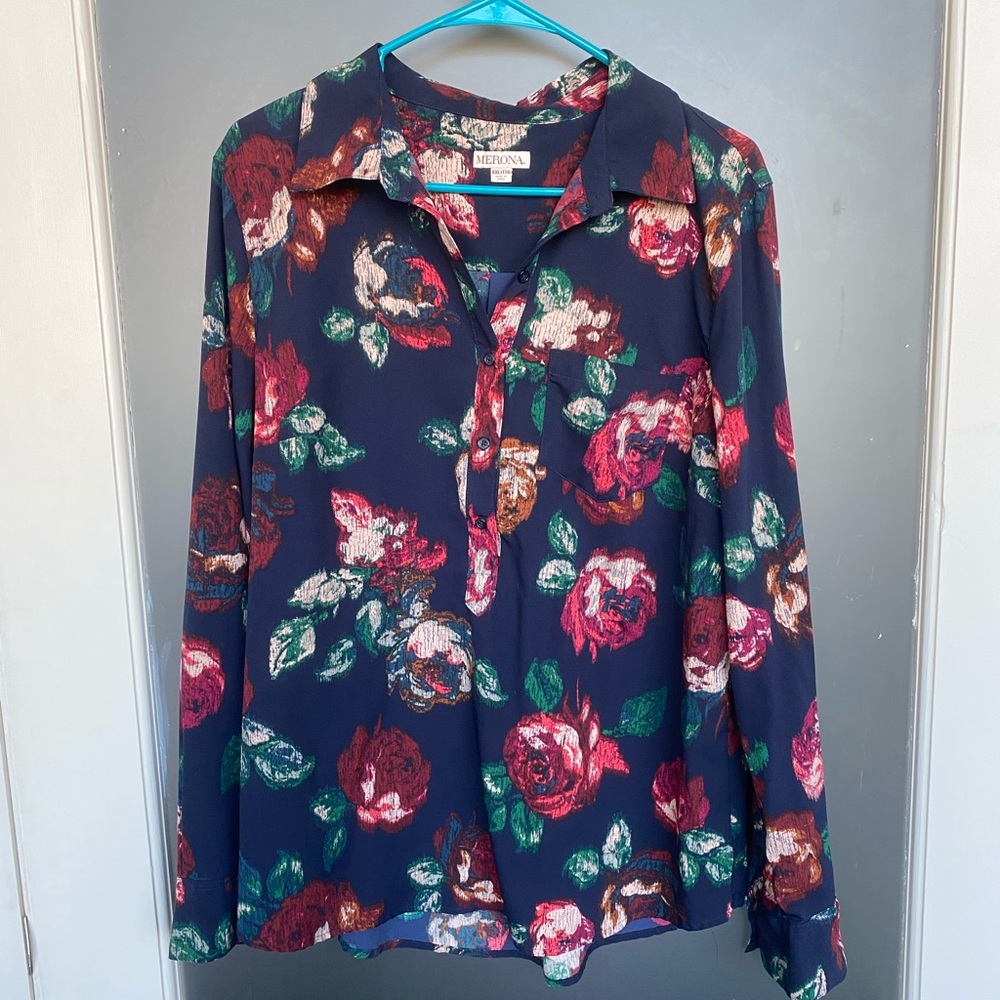 Floral button down